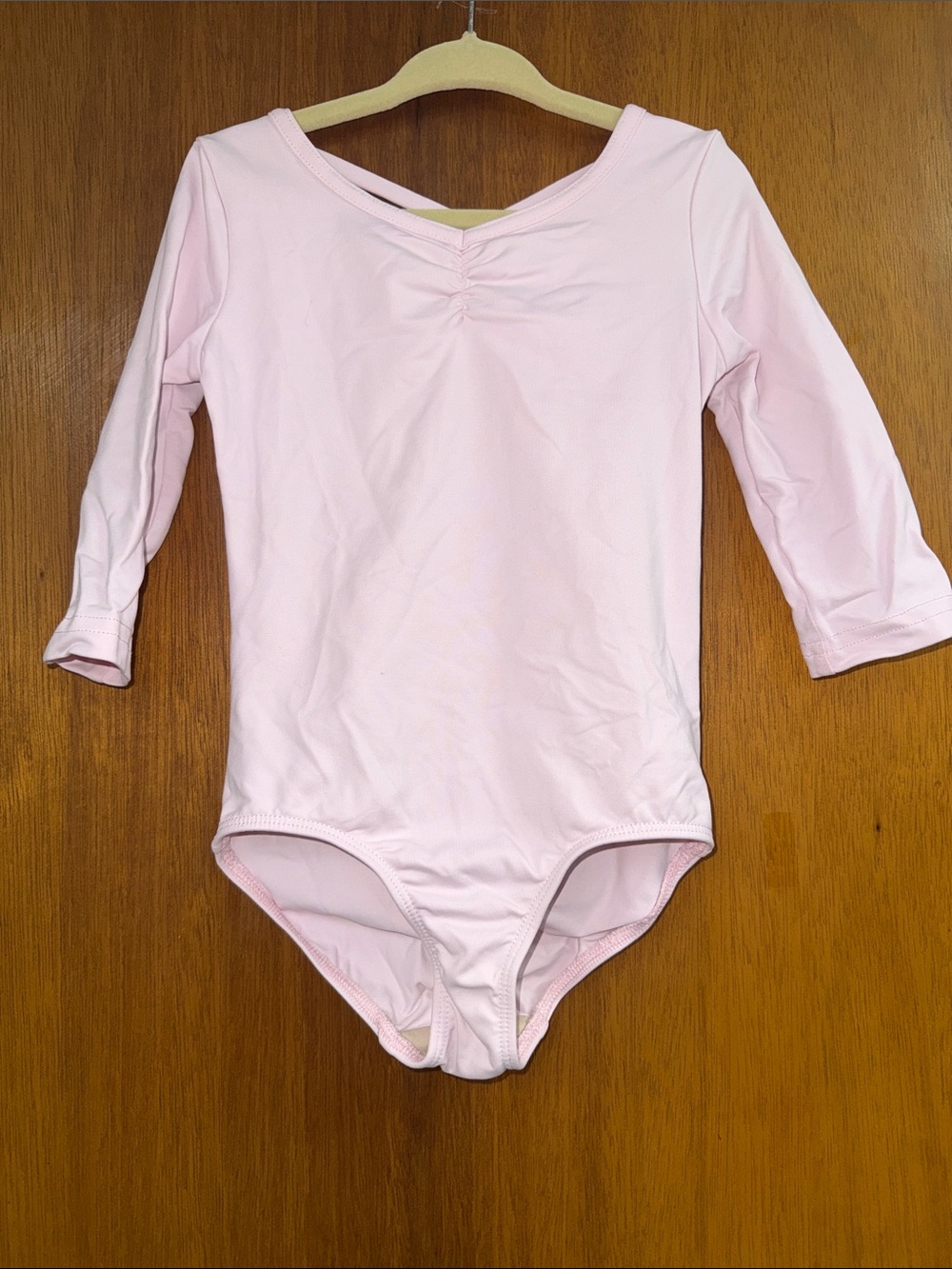 Danskin Now Light Pink Long Sleeve Girls Dance Leotard